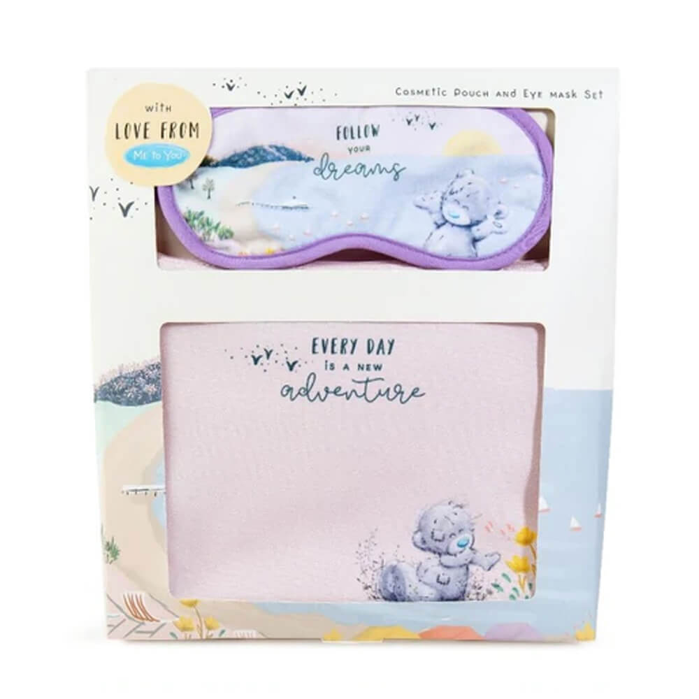 Every Day is a New Adventure Cosmetic Pouch and Eye Mask Set