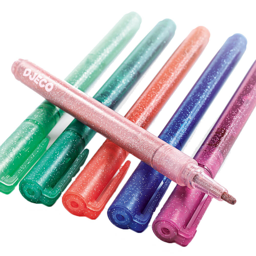 Djeco Glitter Markers (Pack of 6)
