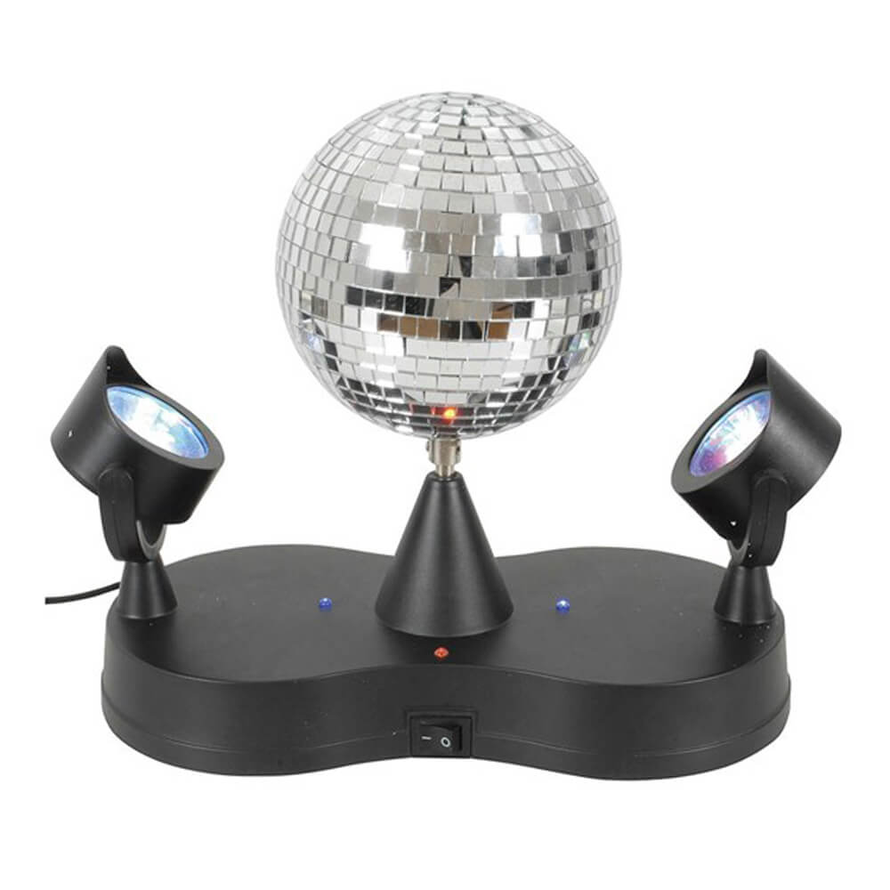 Bola de discoteca giratoria con focos LED