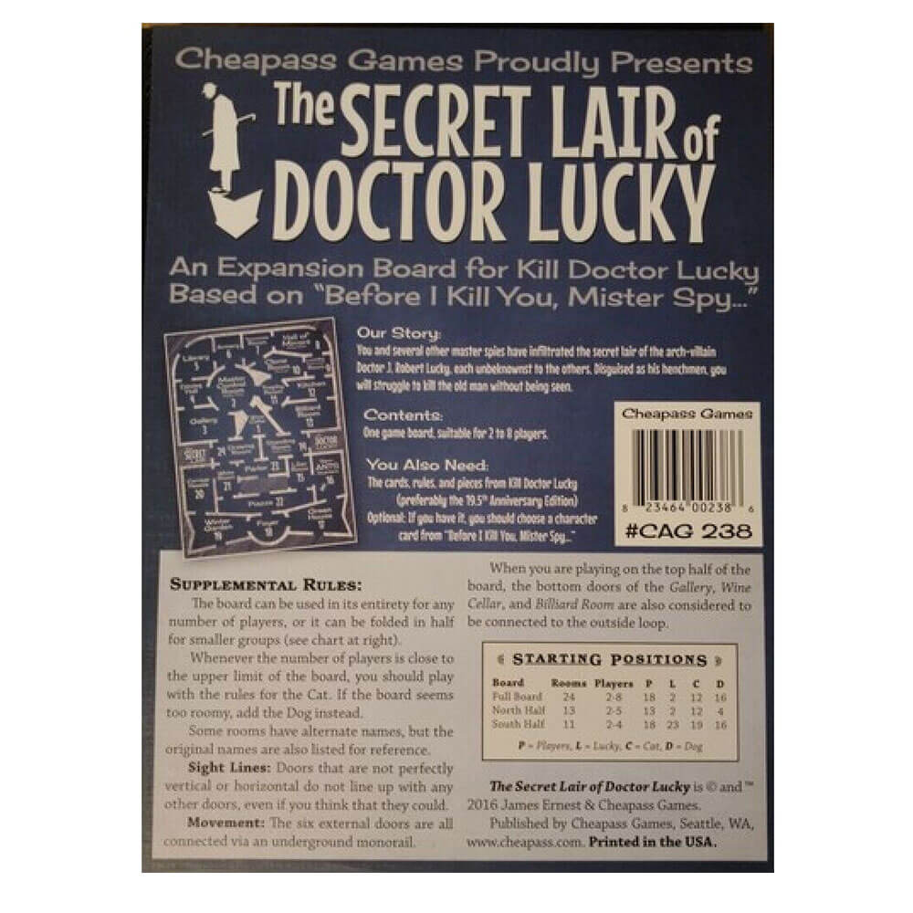 The Secret Lair of Doctor Lucky Board Game