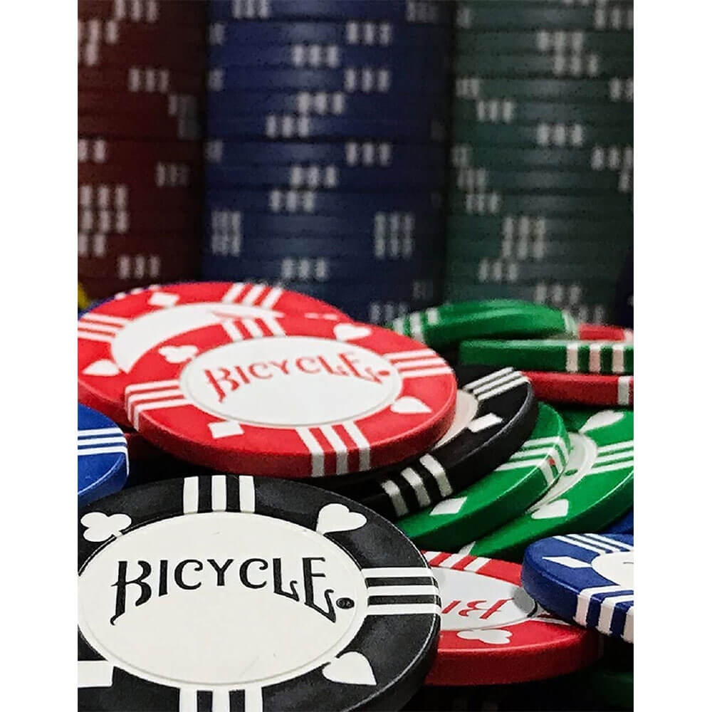 Bicycle Poker Chip with Casino Tray Board Game Set of 100