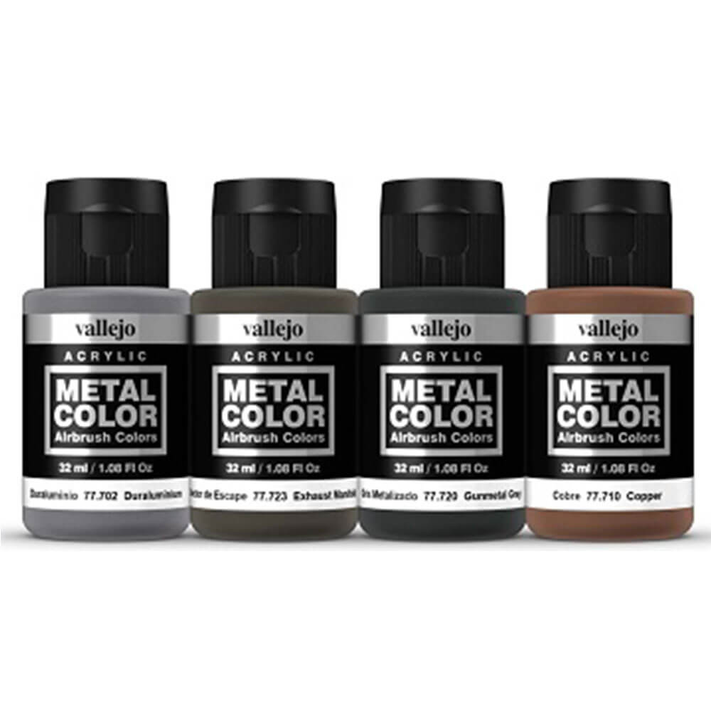 Vallejo Metal Colour 4pcs Acrylic Paint Set