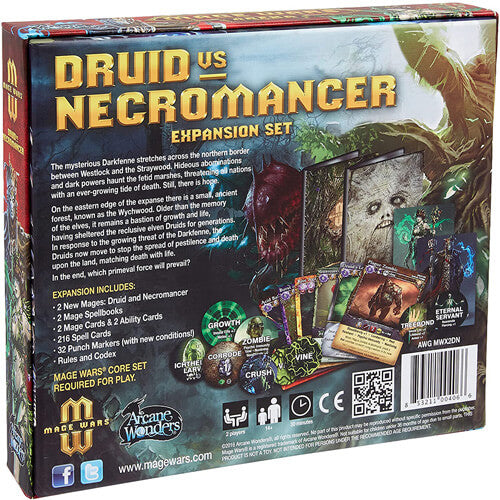 Mage Wars Druid vs Necromancer Board Game