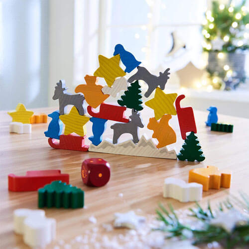 Brettspiel „Tier auf Tier“ in der Weihnachtsedition