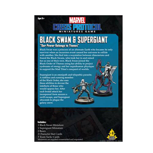 Marvel Crisis Protocol Miniatures Black Swan & Supergiant