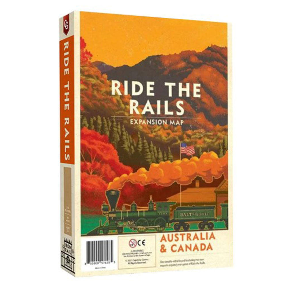 Ride The Rails Expansion Map Australia & Canada Board Game