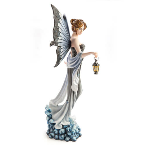 Large Light-Up Star Fairy with Lantern Figurine