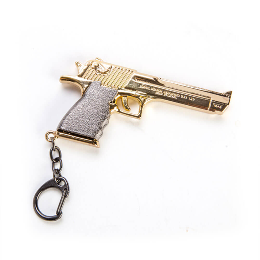 Schlüsselanhänger mit Pistole aus Metall