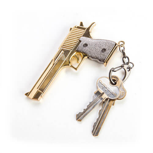 Porte-clés pistolet en métal