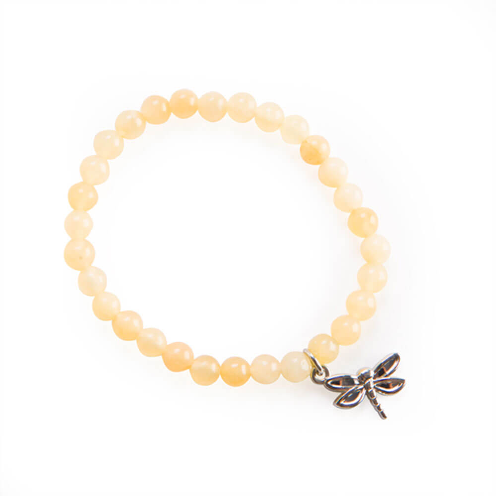 Wishstone Collection Honey Jade Bead Bracelet