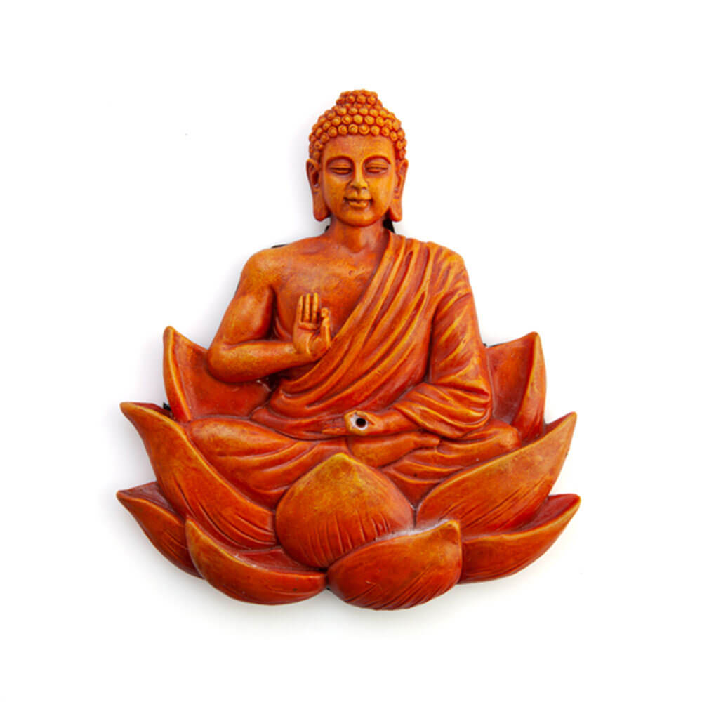 Orange buddha flad røgelse