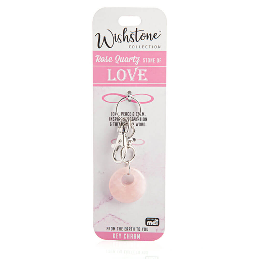 Wishstone Collection Rose Quartz Key Charm