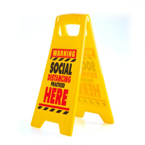 Social Distancing Desk Warning Sign