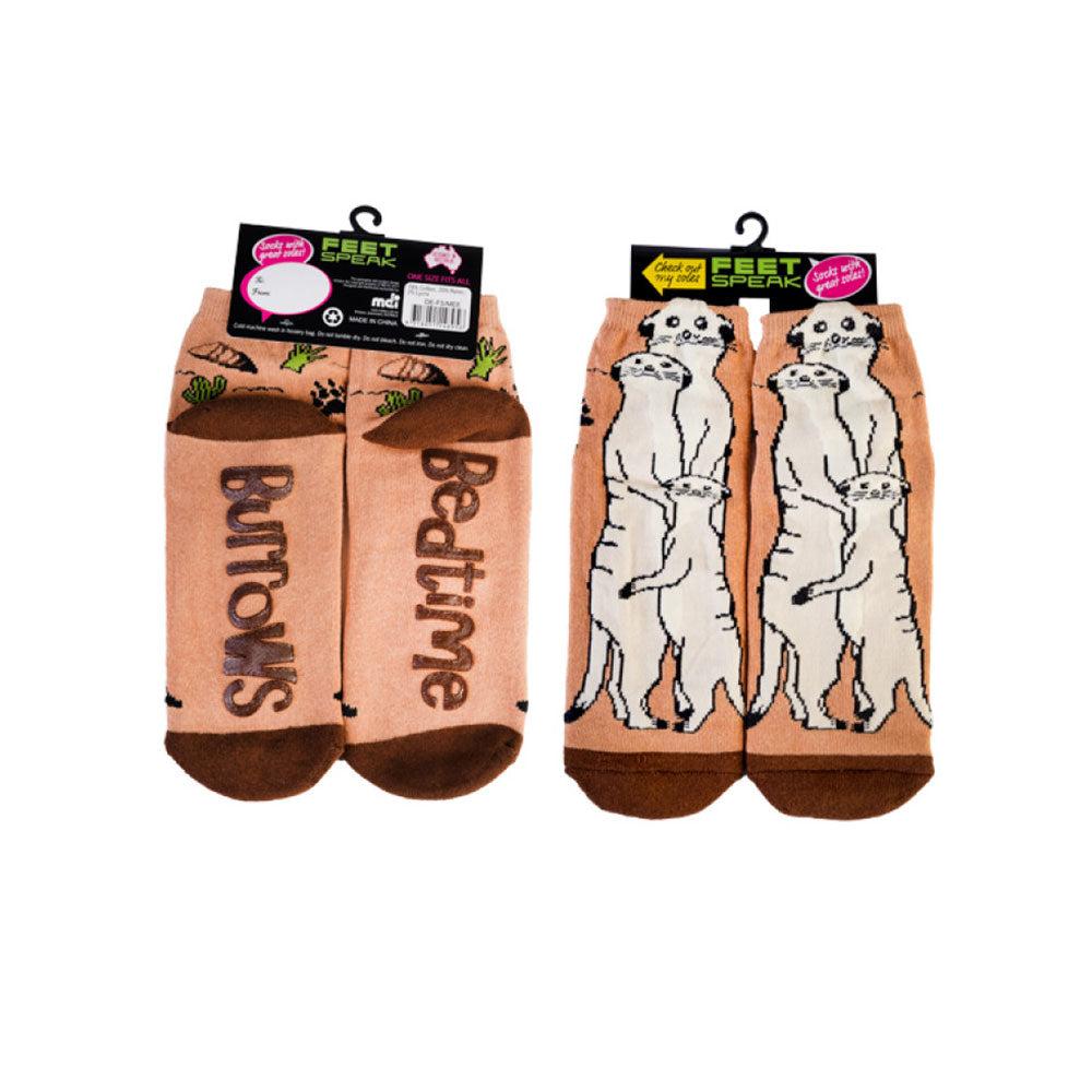 Meerkat Feet Speak Socks