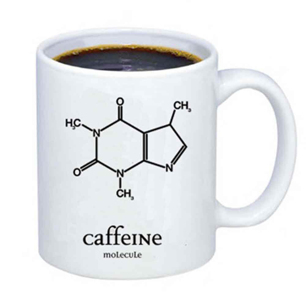 Taza de molécula de cafeína