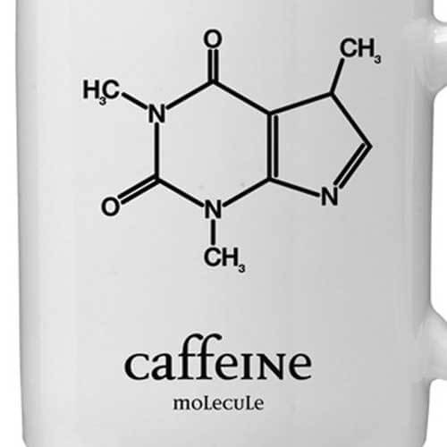 Tasse de molécule de caféine