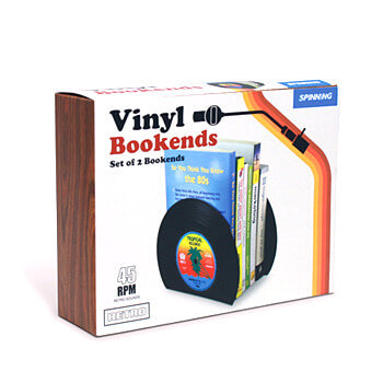Retro Vinyl Bookends