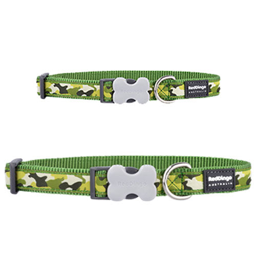 Kamouflagehundhalsband (grön)