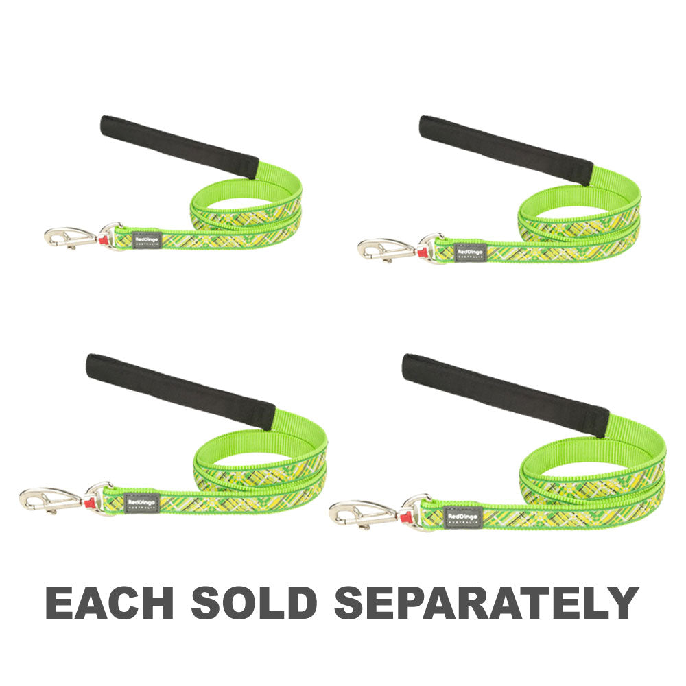 Flanno Dog Lead (Lime Green)