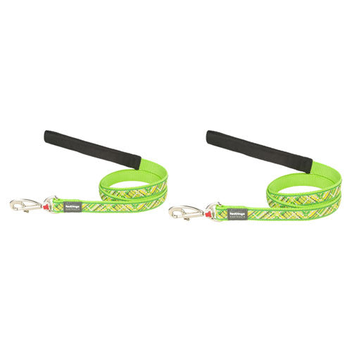 Flanno Dog Lead (Lime Green)