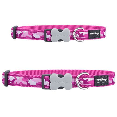Hundehalsband mit Tarnmuster (Pink)