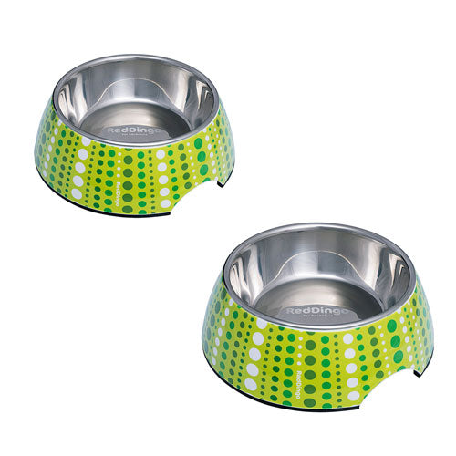 Melamine Bowl with Lotzadotz Design (Lime Green)