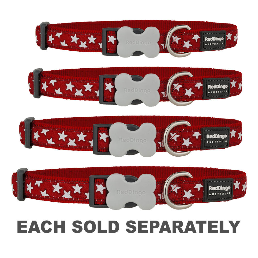 Dog Collar with Star Design (Red)