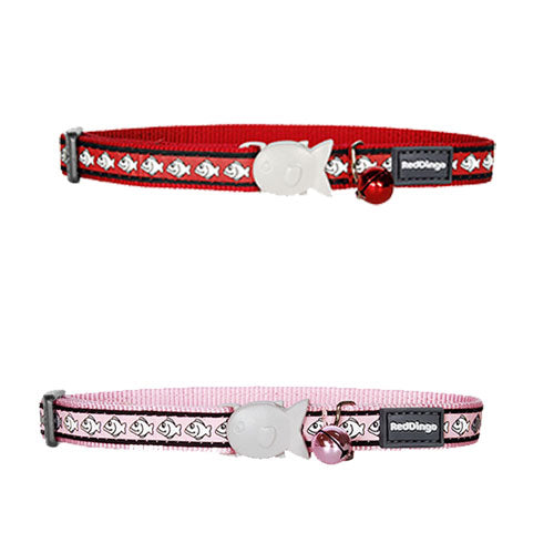 Cat Collar with Reflective Fish