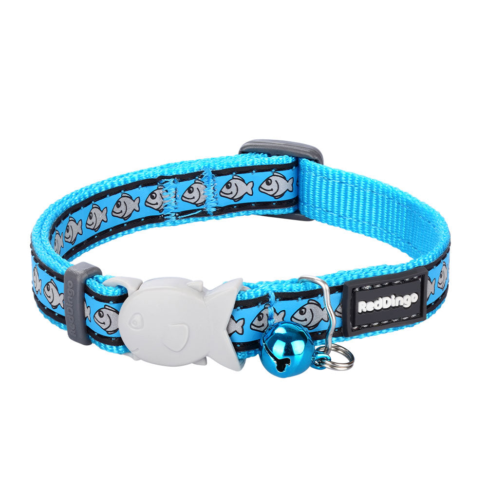 Cat Collar with Reflective Fish