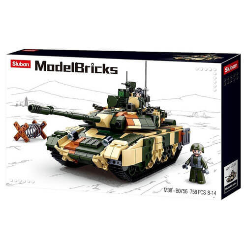 Model Bricks T90Ms Battle Tank 758pcs