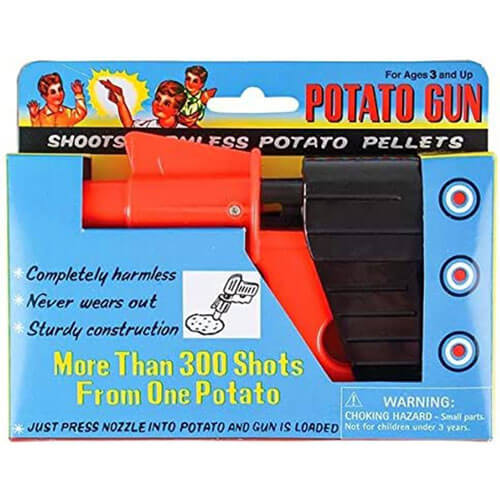 Juguete clásico de pistola de patatas.