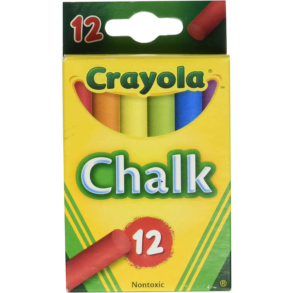 Crayola Chalk Sticks Assorted Colours 12pcs
