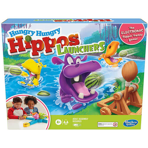 Hasbro Hungry Hungry Hippos Launchers Family Board Game