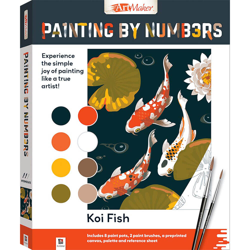 Hinkler Painting By Numbers Koi Fish