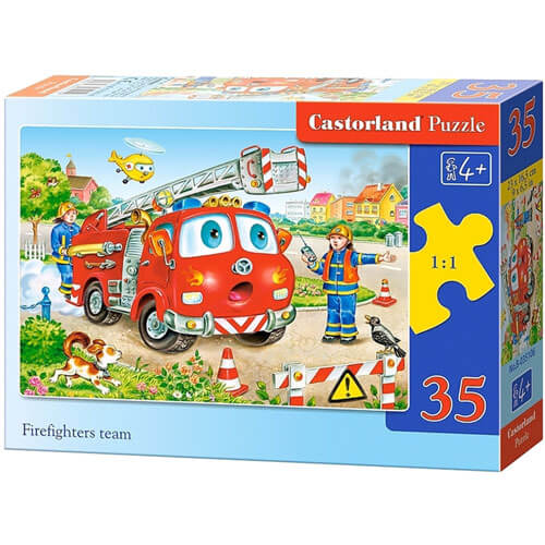 Castorland Firefighters Team Jigsaw Puzzle 35pcs