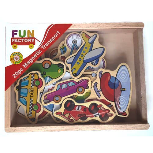 Magnetic Transport Wooden Box Puzzle 20pc