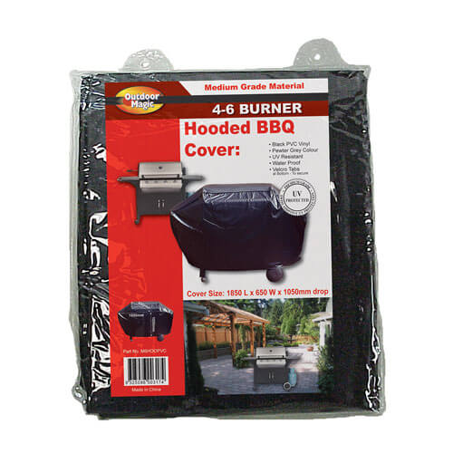 Outdoor Magic 4-6 Burner Hooded BBQ Cover (65x185cm)