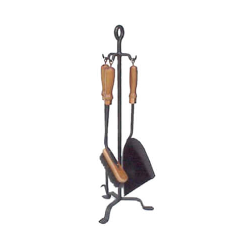 FireUp Fire Tool Set Timber Handle with Stand
