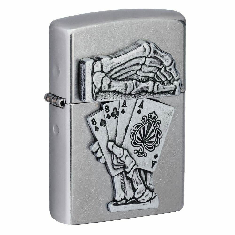 Zippo Dead Mans Hand Emblem Lighter