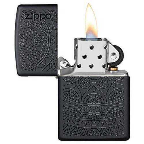 Zippo Swirl Pattern Block Matte Lighter