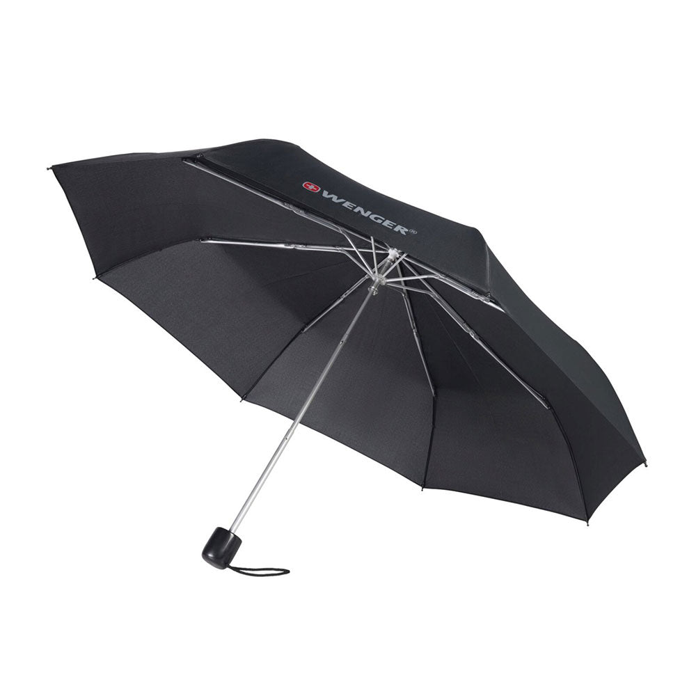 Wenger Large Travel Umbrella with Wrist Strap (Black)