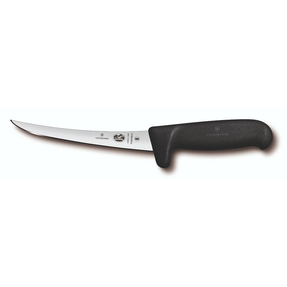 Fibrox Curved Safety Grip Narrow Blade Boning Knife 15cm