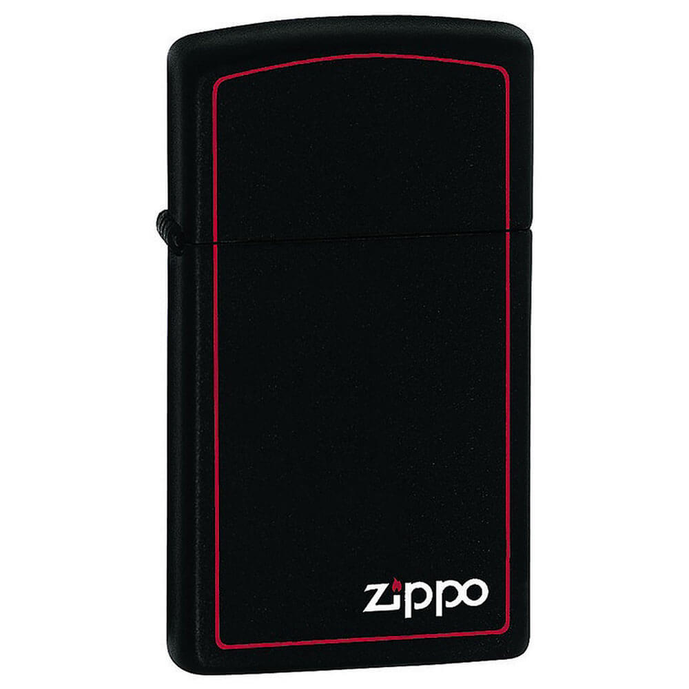 Zippo Matte Finish Slim Lighter with Print and Border
