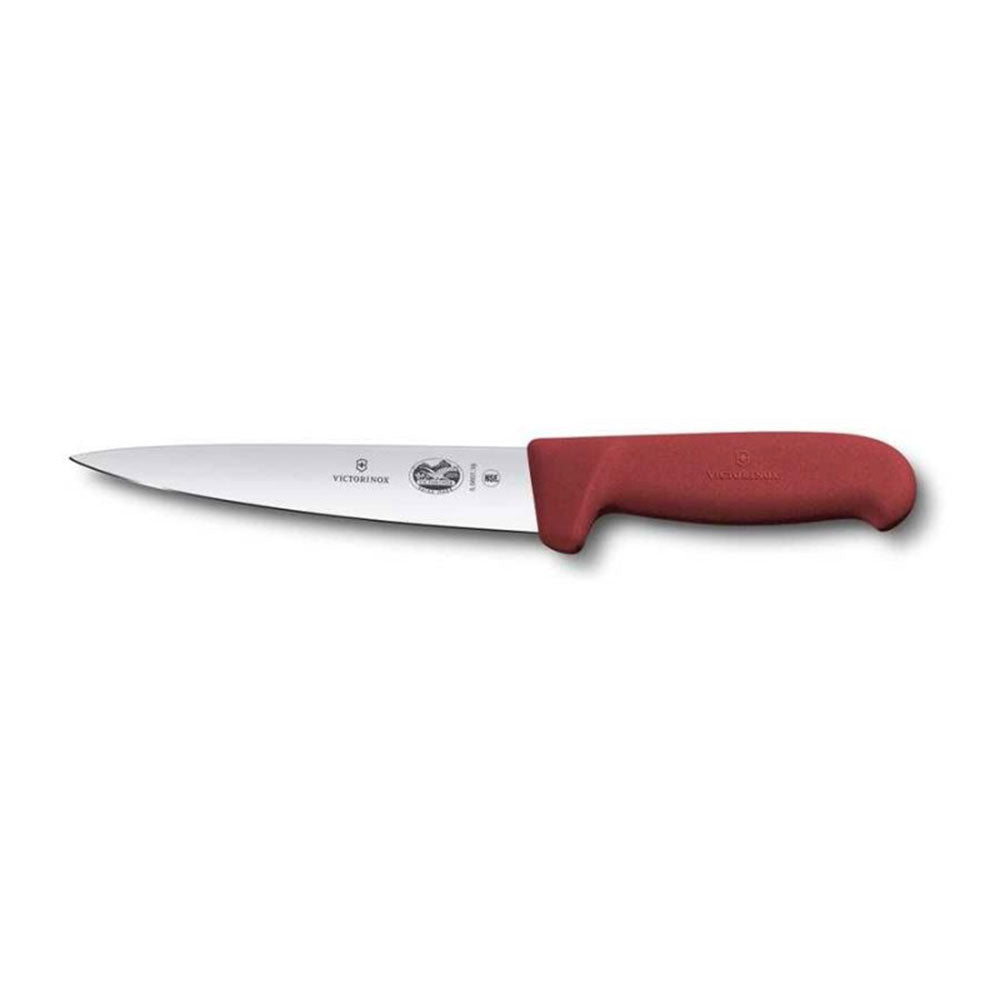 Victorinox Swiss Fibrox Pointed Slicing Knife 16cm (Red)