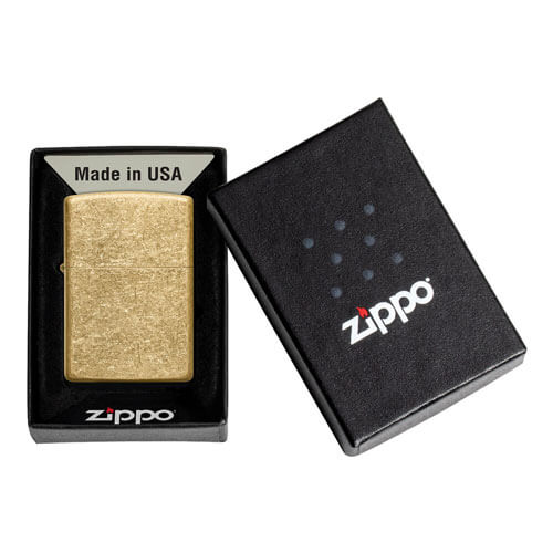 Zippo Tumbled Brass Lighter