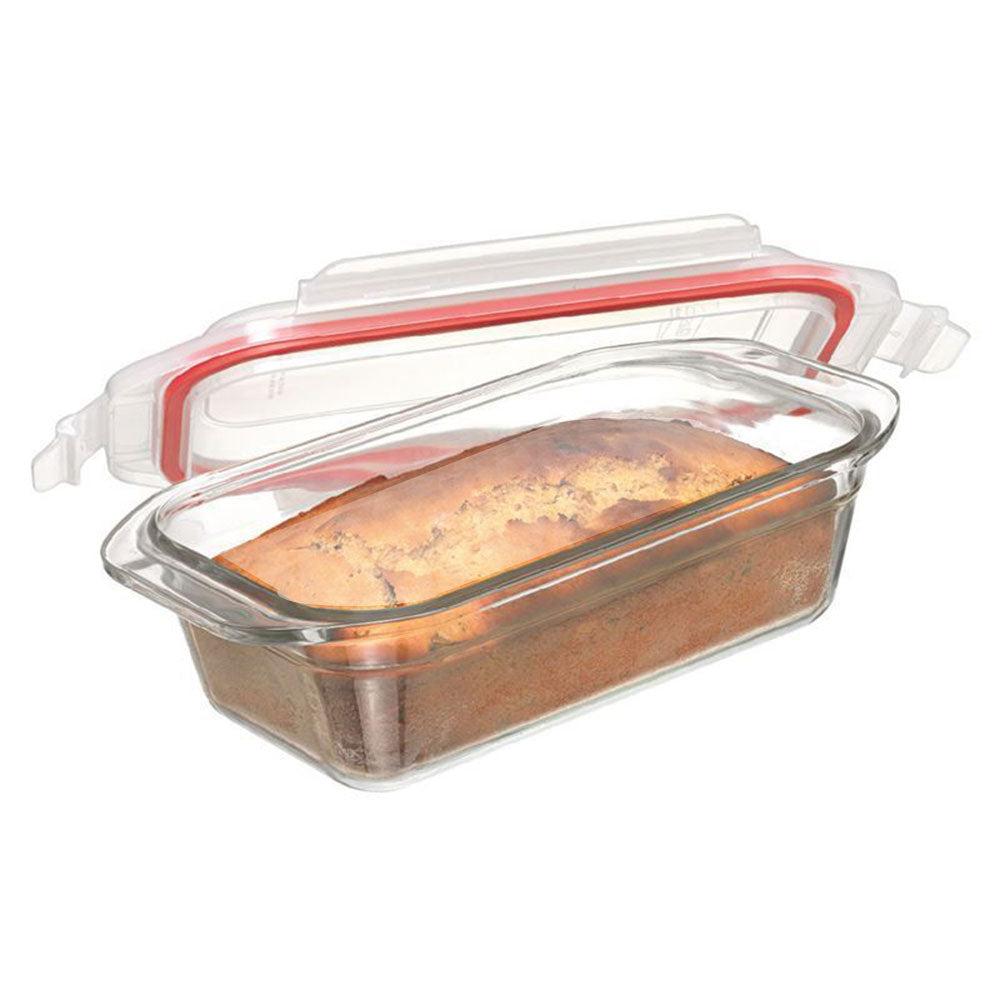 Glasslock Rectangle Oven Safe Glass Loaf Baker 1750mL