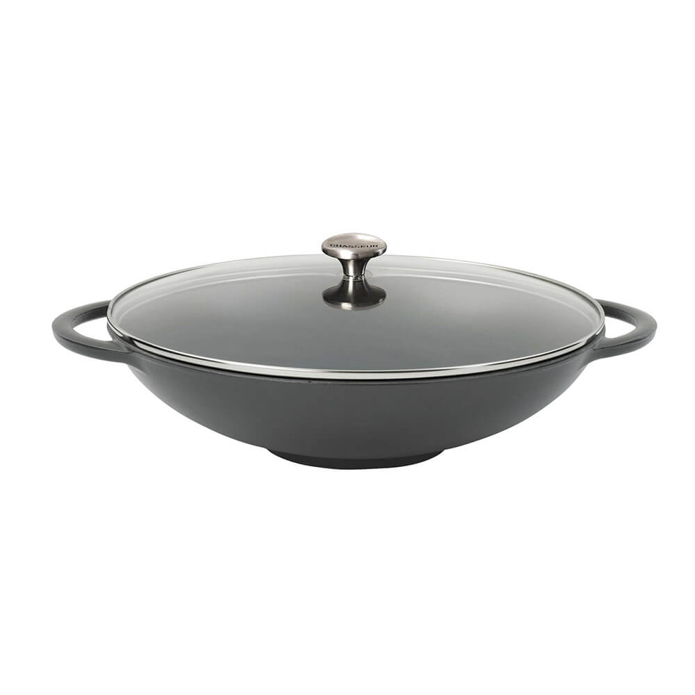 Chasseur Wok with Glass Lid (37cm/4.5L)