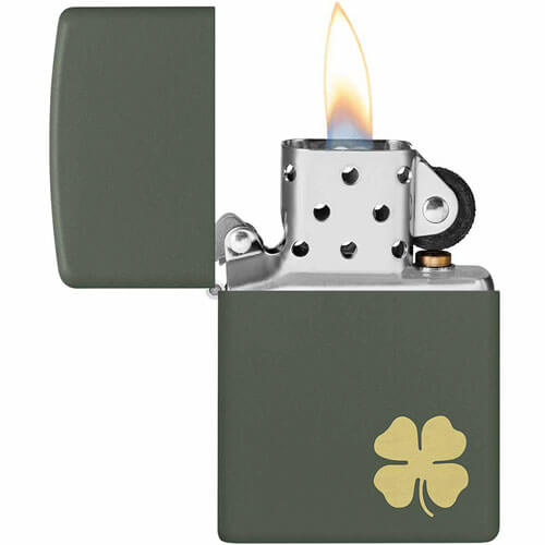 Zippo Four Leaf Clover Design Lighter