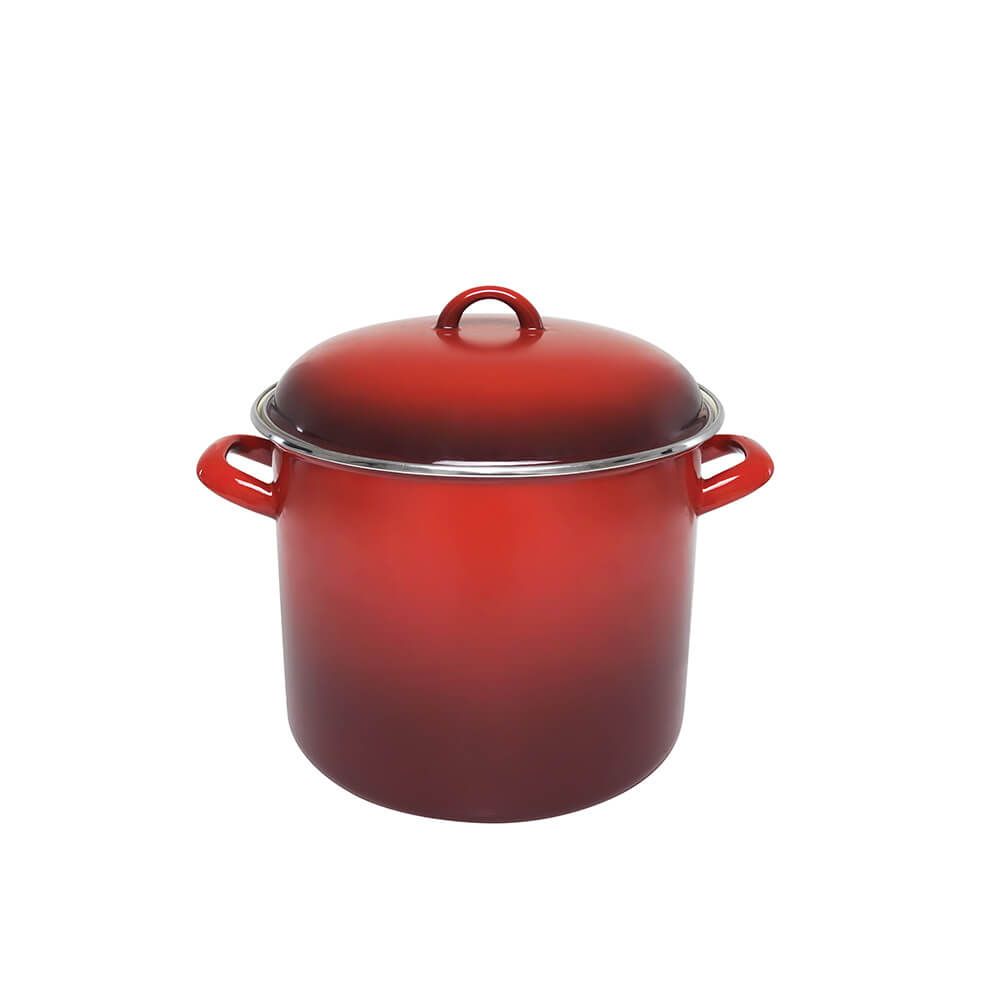 Chasseur Enamel Stock Pot (Red)