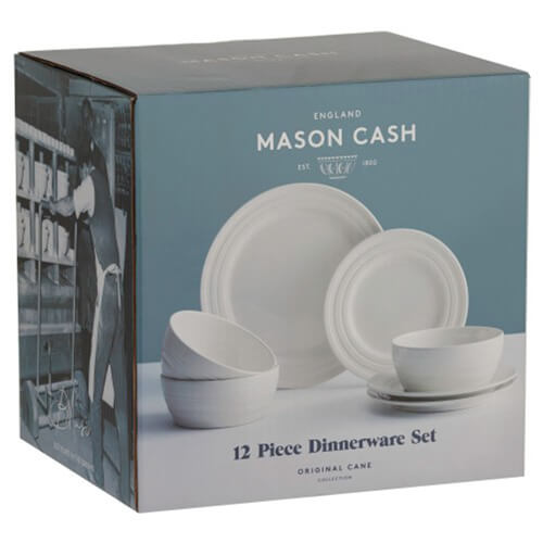 Mason Cash Original Cane Dinner Set 12pcs (Cream)
